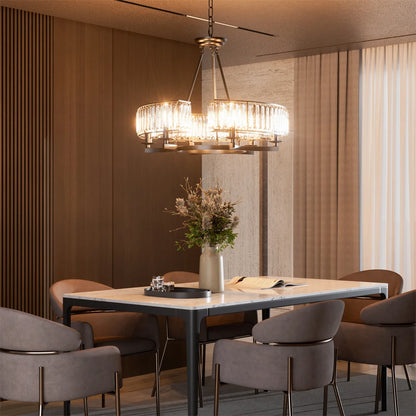 Beor Tiered Crystal Round Chandelier | Celestre