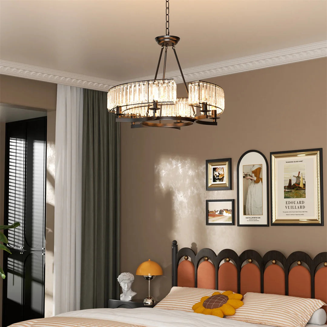 Beor Tiered Crystal Round Chandelier | Celestre