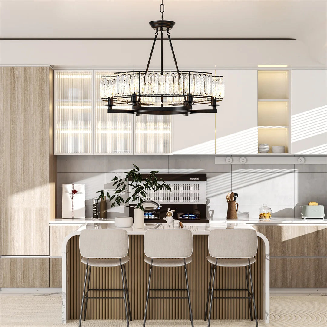 Beor Tiered Crystal Round Chandelier | Celestre