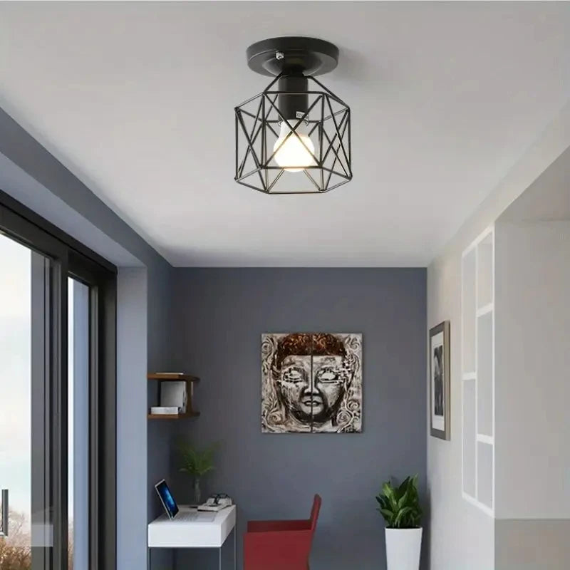 Meno Geometric LED Ceiling Light Black | Celestre