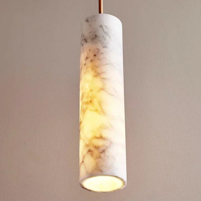 Olri Alabaster Cylindrical Pendant Light | Celestre