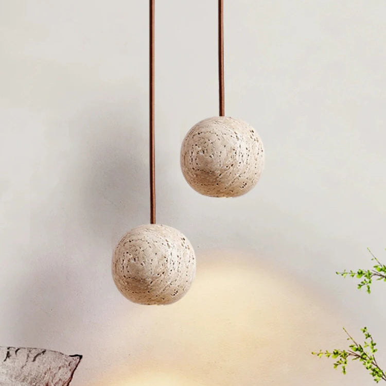 Leze Vintage Travertine Pendant Light | Celestre