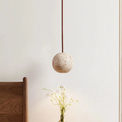 Leze Vintage Travertine Pendant Light 1 Head | Celestre