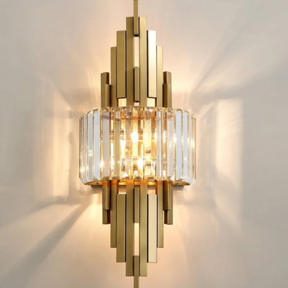 Elir Crystal Tiered Bars Wall Light Large | Celestre