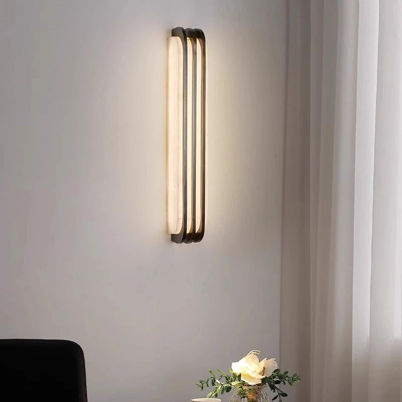Vixo Linear Alabaster Slats Wall Light H 60 cm | Celestre