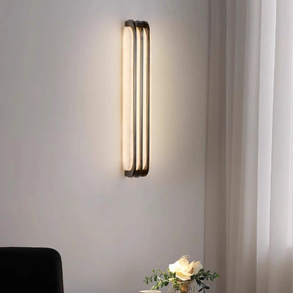 Vixo Linear Alabaster Slats Wall Light H 60 cm | Celestre