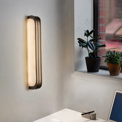 Vixo Linear Alabaster Slats Wall Light H 80 cm | Celestre