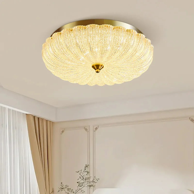 Elin Ribbed Round Bowl Ceiling Light D 50 cm | Celestre