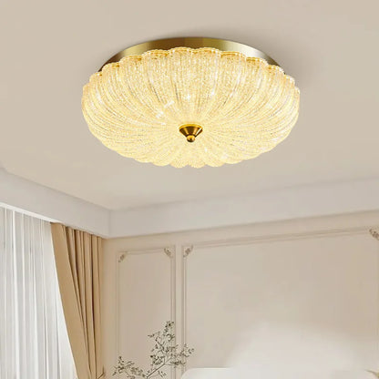 Elin Ribbed Round Bowl Ceiling Light D 50 cm | Celestre