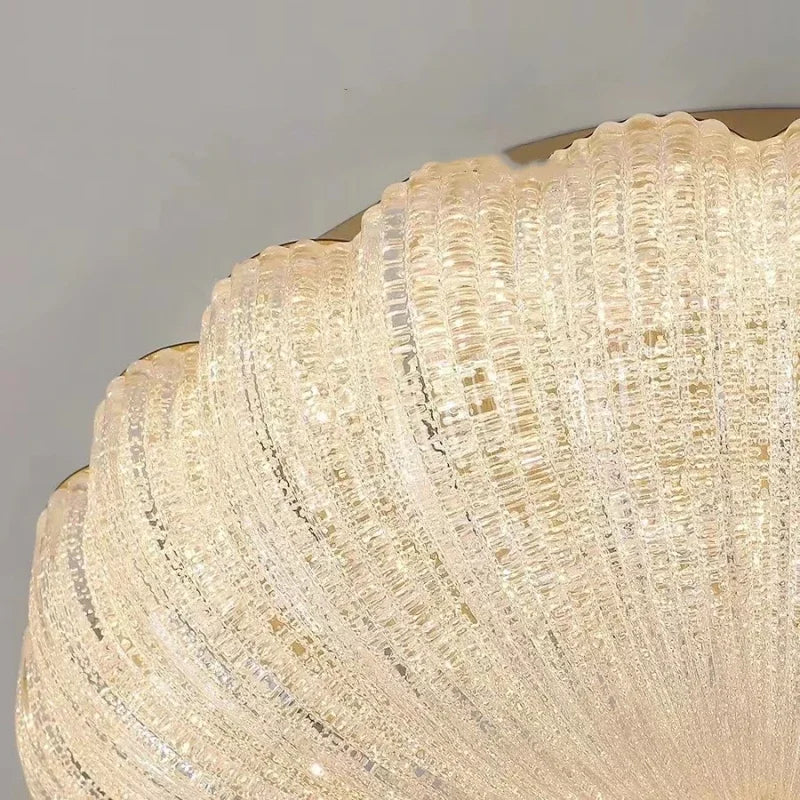 Elin Ribbed Round Bowl Ceiling Light | Celestre