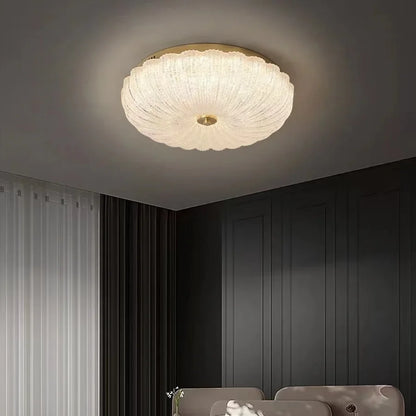 Elin Ribbed Round Bowl Ceiling Light D 40 cm | Celestre