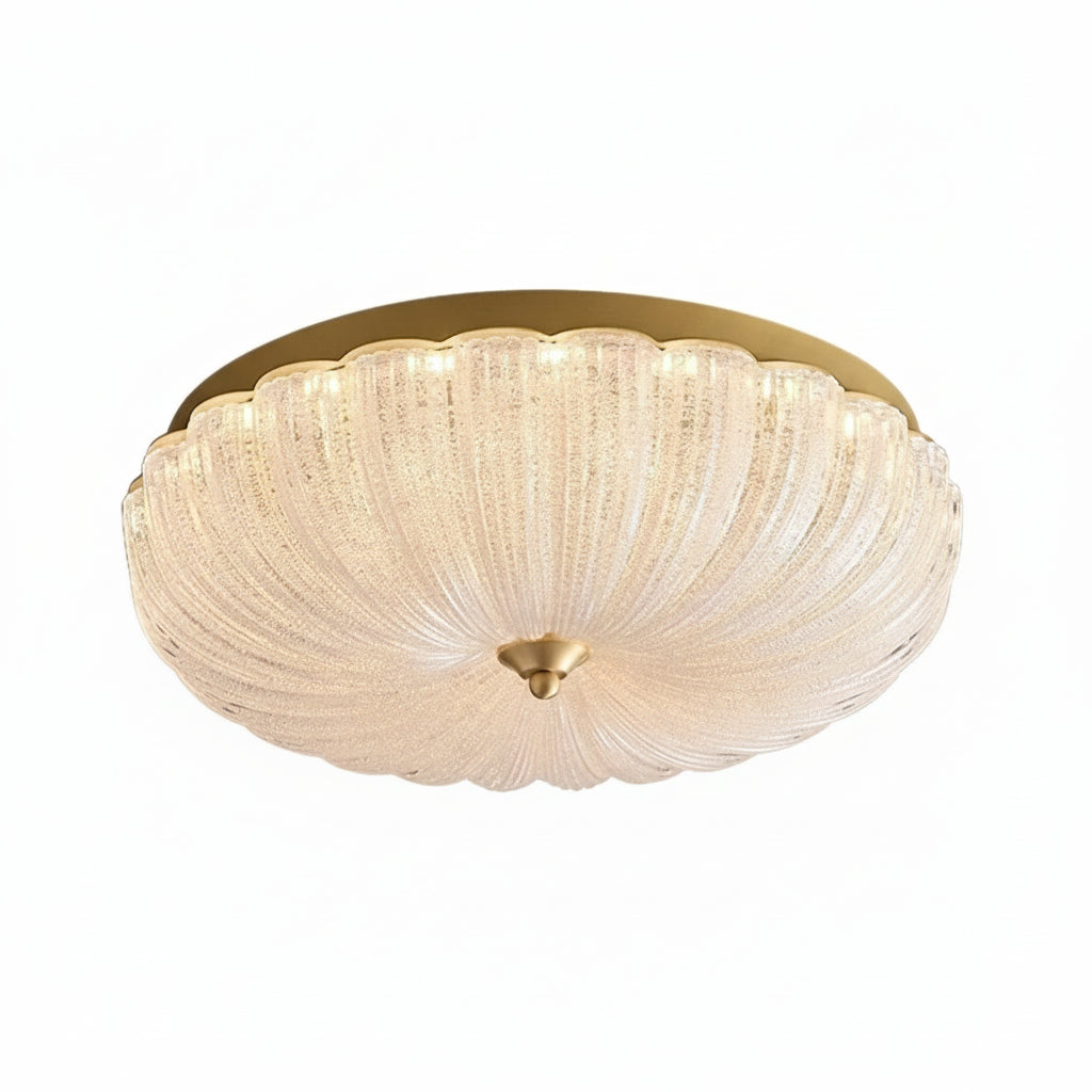 Elin Ribbed Round Bowl Ceiling Light | Celestre