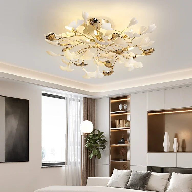 Belvi Ginkgo Leaf Ceiling Light D100 H 30 cm | Celestre