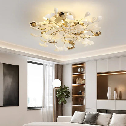 Belvi Ginkgo Leaf Ceiling Light D100 H 30 cm | Celestre
