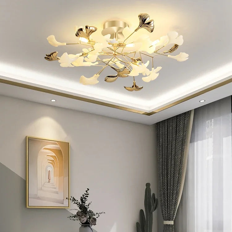 Belvi Ginkgo Leaf Ceiling Light D80 H 30 cm | Celestre