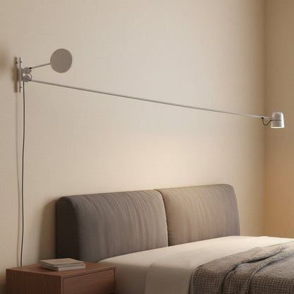 Trena Minimalist Swing Arm Wall Light White 191 cm | Celestre