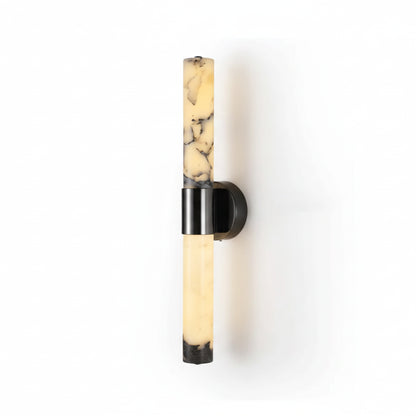 Cris Cylindrical Veined Alabaster Wall Light | Celestre