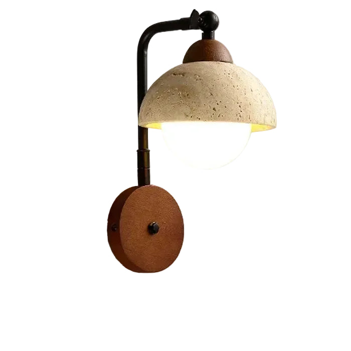 Tivo Travertine Half Moon Wall Light | Celestre