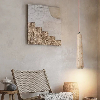 Cove Long Travertine Pendant Light | Celestre