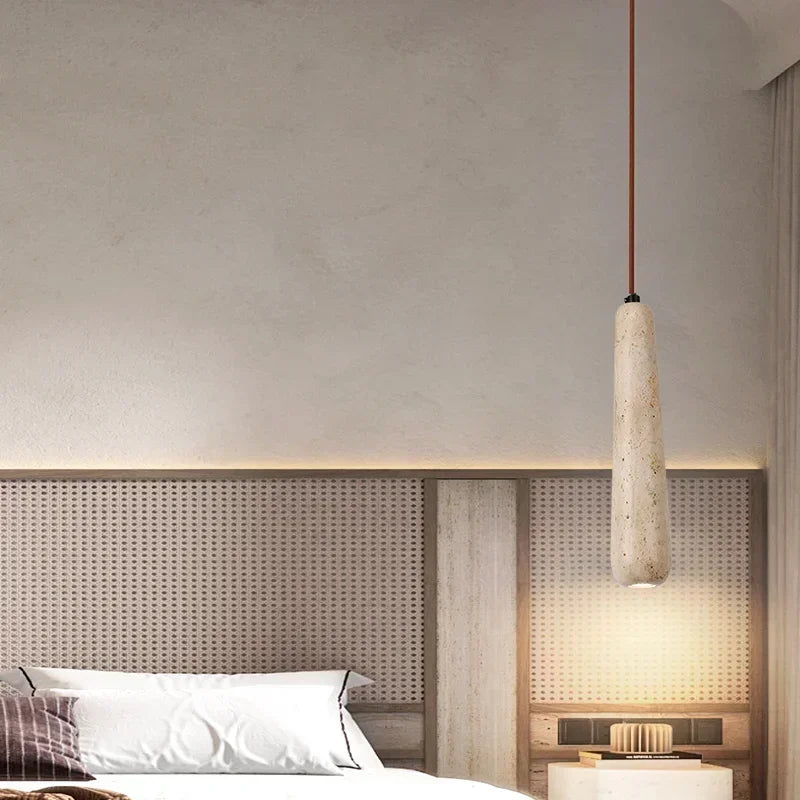 Cove Long Travertine Pendant Light | Celestre