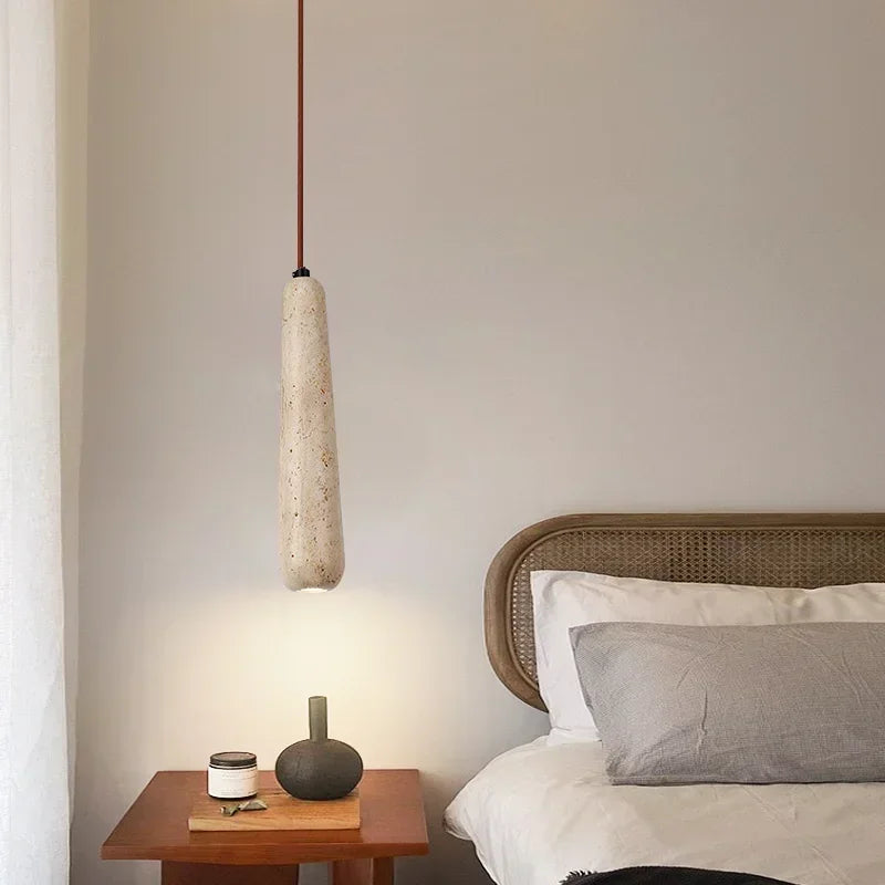 Cove Long Travertine Pendant Light | Celestre