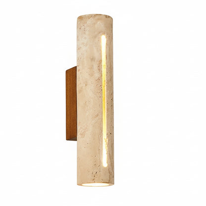 Jexa Travertine Cylindrical Wall Light | Celestre