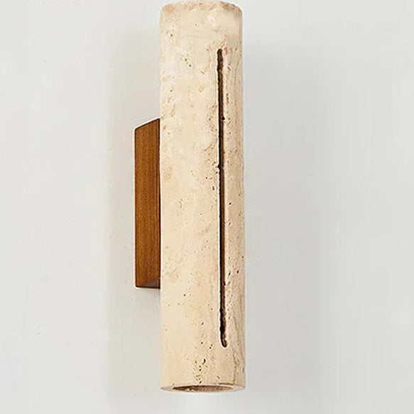 Jexa Travertine Cylindrical Wall Light | Celestre