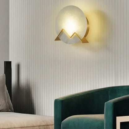 Vezi Albaster Round Mountain Wall Light | Celestre