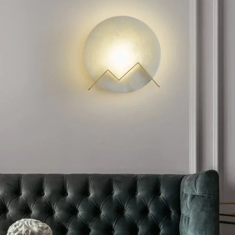 Vezi Albaster Round Mountain Wall Light | Celestre