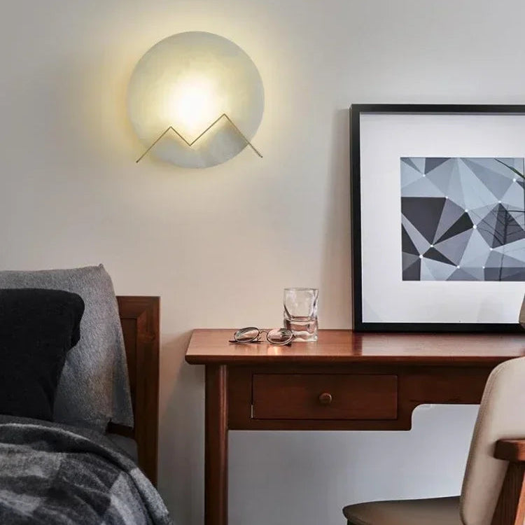 Vezi Albaster Round Mountain Wall Light | Celestre