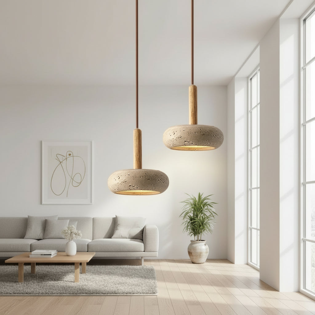 Lumas Nordic Travertine Pendant Light | Celestre