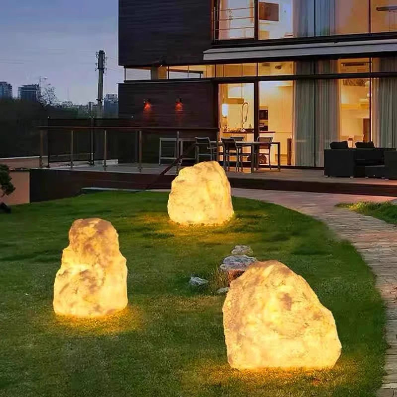 Seka Stone Style Solar Outdoor Floor Lamp | Celestre