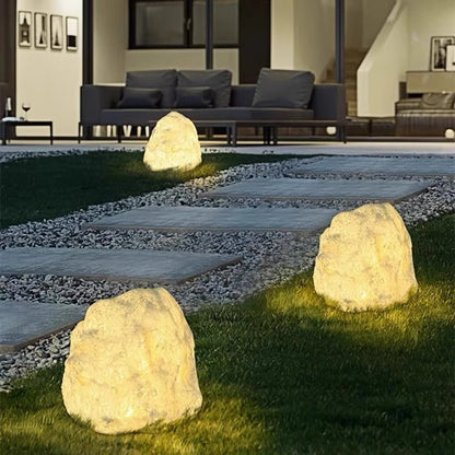 Seka Stone Style Solar Outdoor Floor Lamp | Celestre