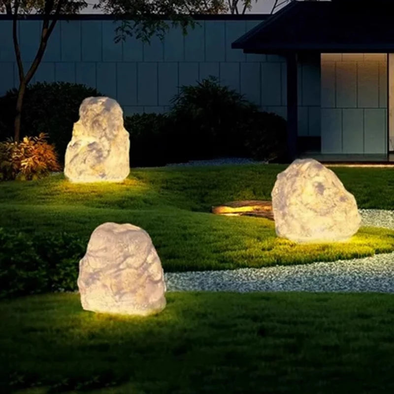 Seka Stone Style Solar Outdoor Floor Lamp | Celestre