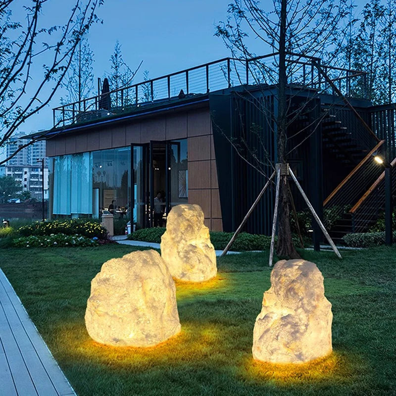 Seka Stone Style Solar Outdoor Floor Lamp | Celestre