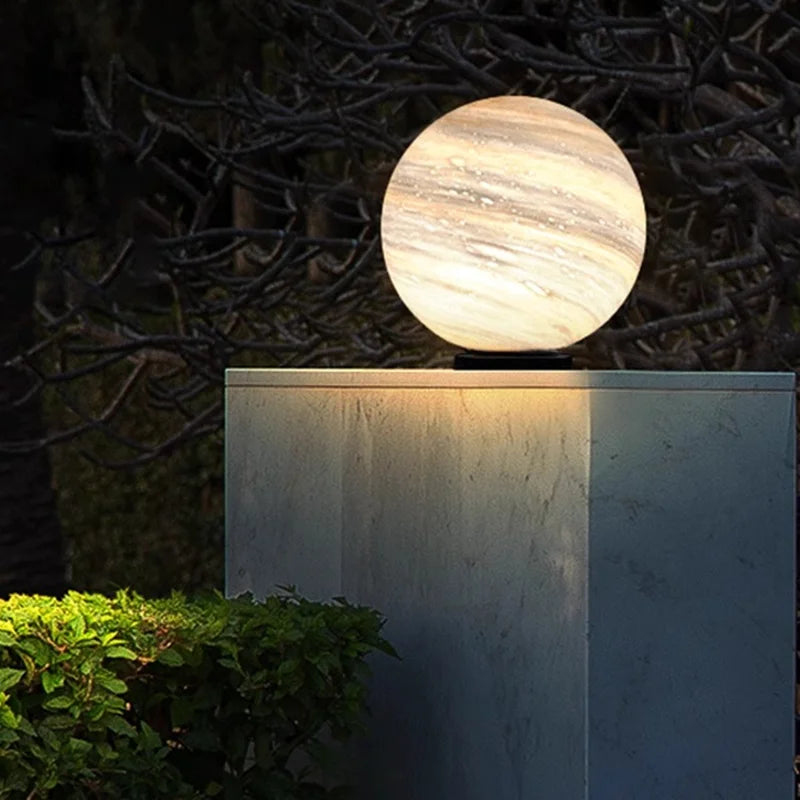 Casi Globe Swirl Pillar Light | Celestre