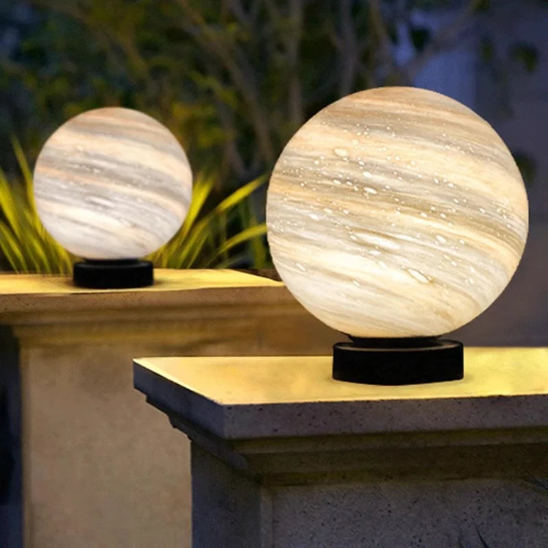 Casi Globe Swirl Pillar Light Yellow | Celestre