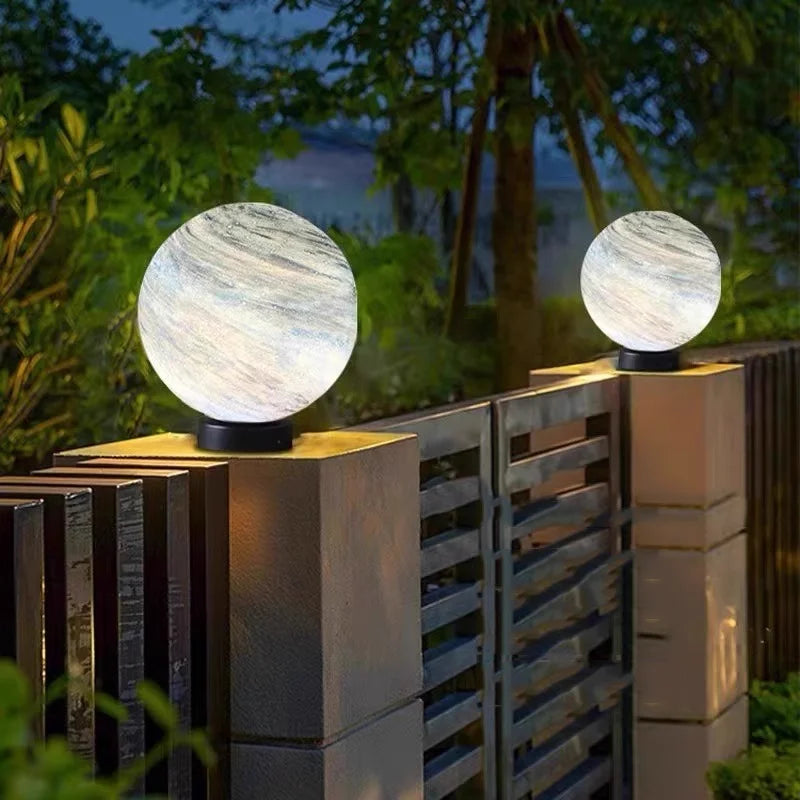 Casi Globe Swirl Pillar Light | Celestre