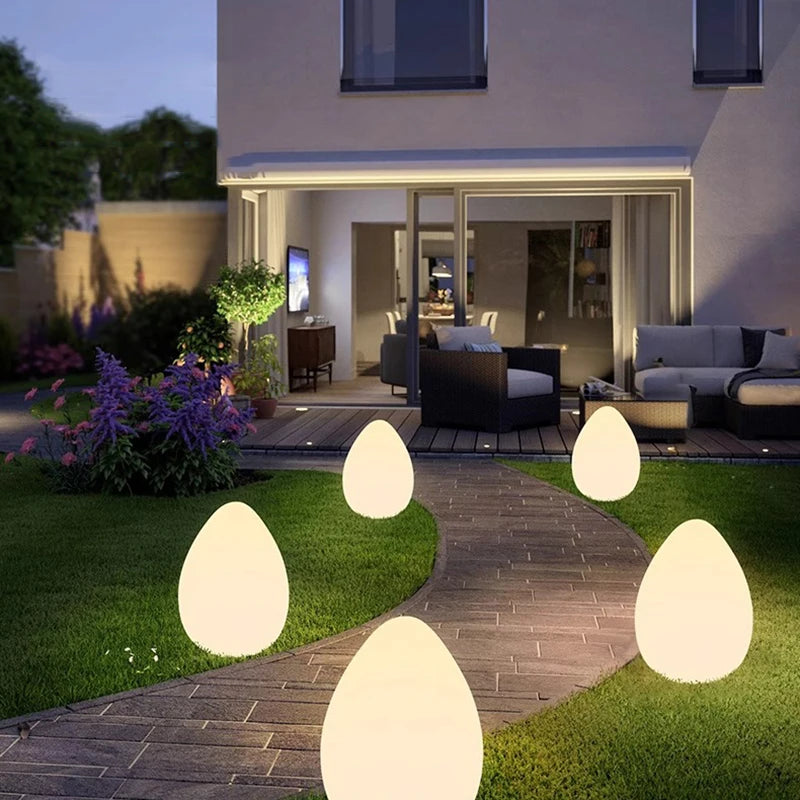 Esse Solar Egg Shape Outdoor Floor Lamp H 60 cm | Celestre