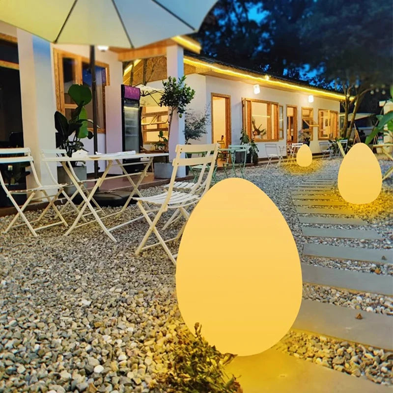 Esse Solar Egg Shape Outdoor Floor Lamp H 75 cm | Celestre
