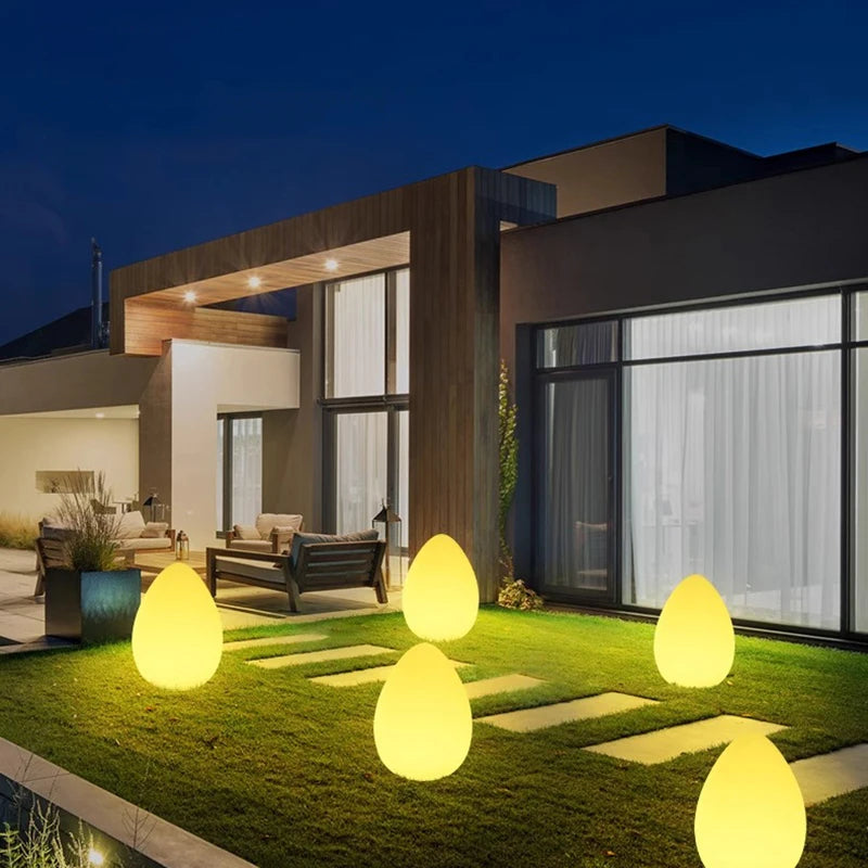 Esse Solar Egg Shape Outdoor Floor Lamp H 42 cm | Celestre