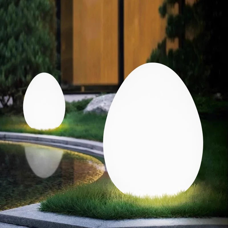 Esse Solar Egg Shape Outdoor Floor Lamp H 90 cm | Celestre