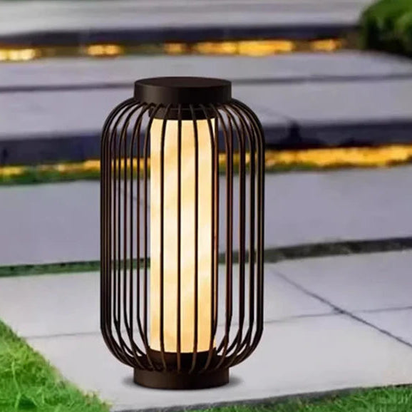 Amen Cage Solar Outdoor Lawn Lantern H 60 cm | Celestre