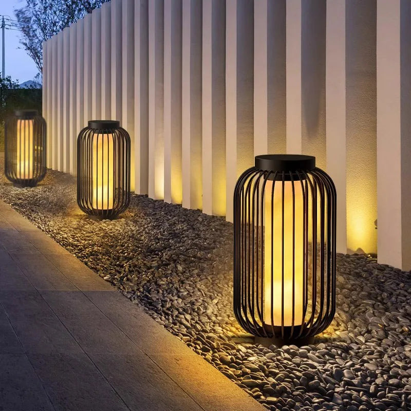 Amen Cage Solar Outdoor Lawn Lantern | Celestre