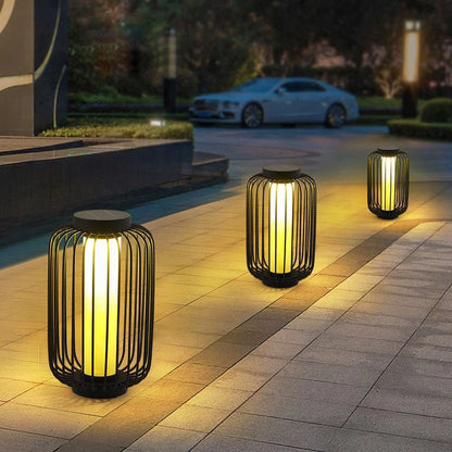 Amen Cage Solar Outdoor Lawn Lantern | Celestre