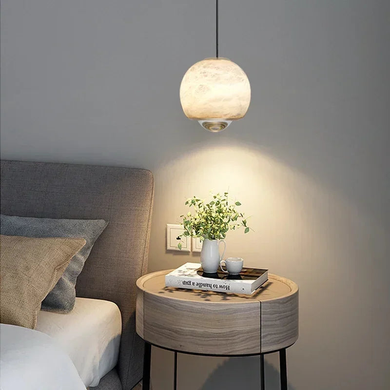 Viro Marble Sphere Pendant Light Warm White | Celestre