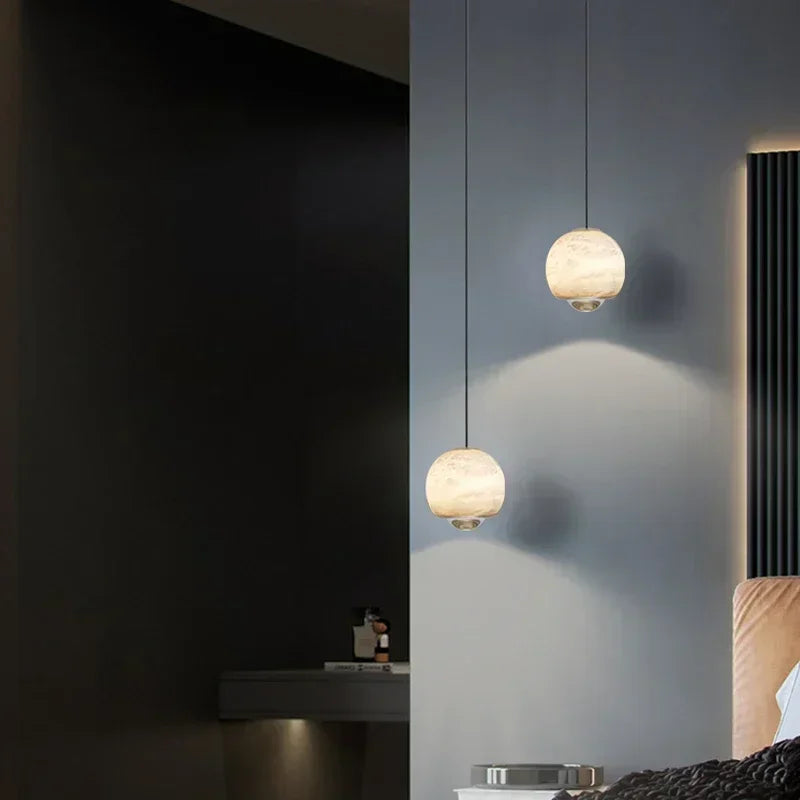 Viro Marble Sphere Pendant Light | Celestre
