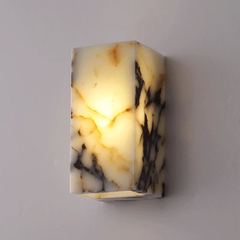 Alri Marble Cuboid Wall Light Neutral | Celestre
