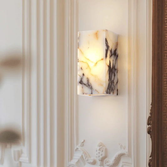 Alri Marble Cuboid Wall Light | Celestre