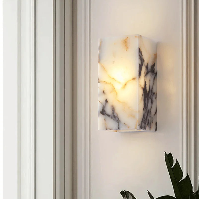Alri Marble Cuboid Wall Light | Celestre